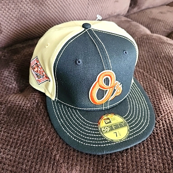 Sz 7 1/2 New Era 59Fifty Baltimore Orioles 25th Anniversary Camden Yards Hat - Picture 1 of 6
